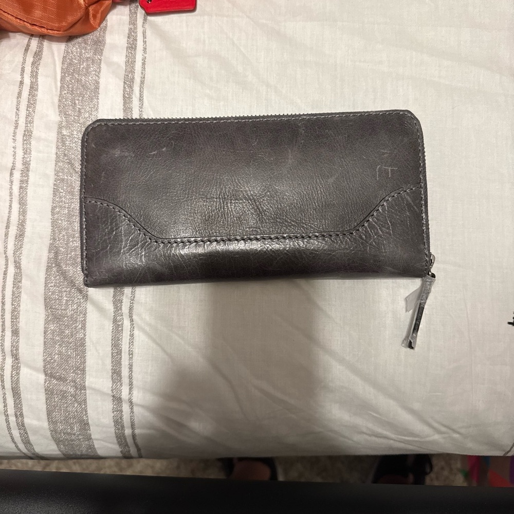 Frye Gray Leather Wallet